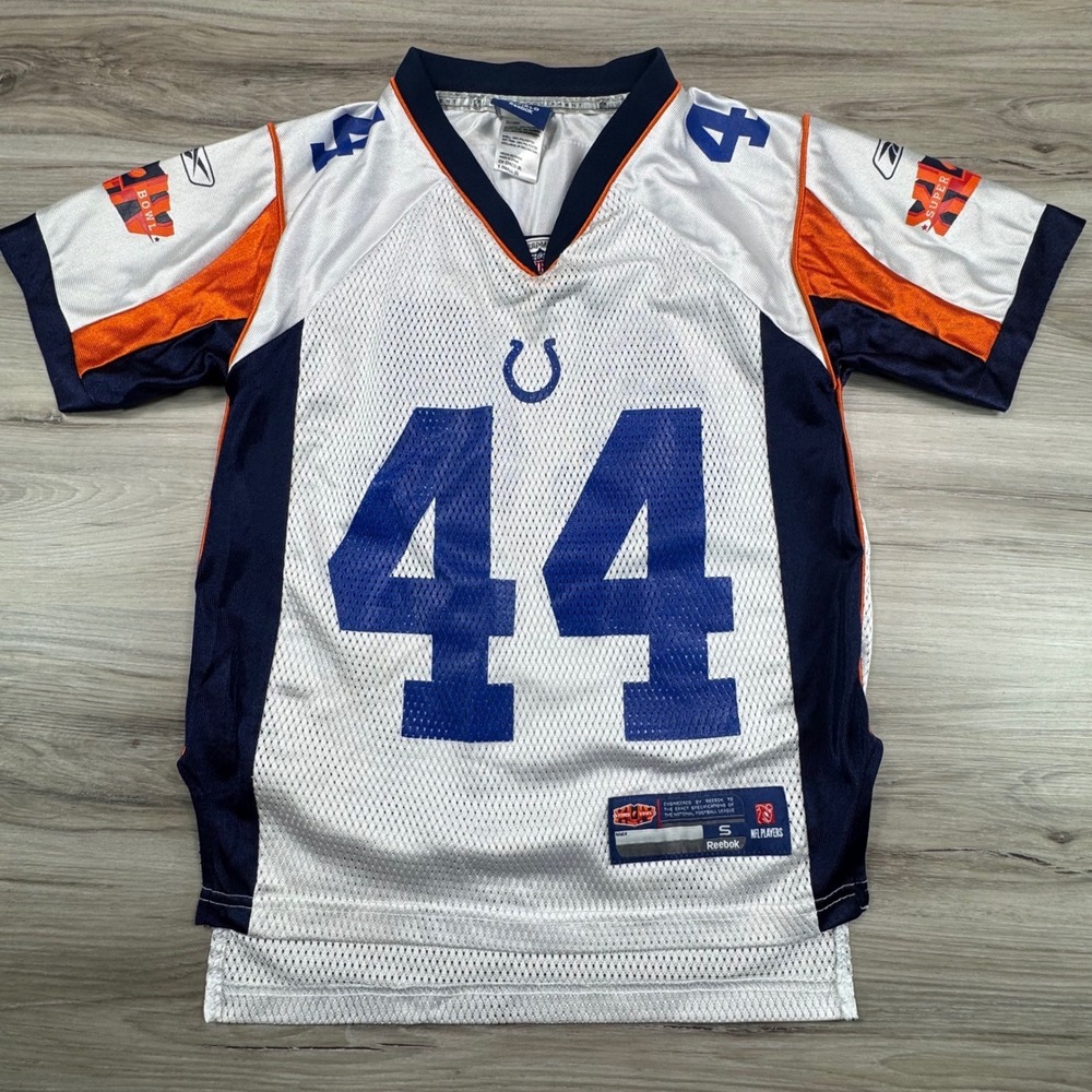 Kids Reebok Indianapolis Colts Dallas Clark Super Bowl XLI Jersey White Small 8